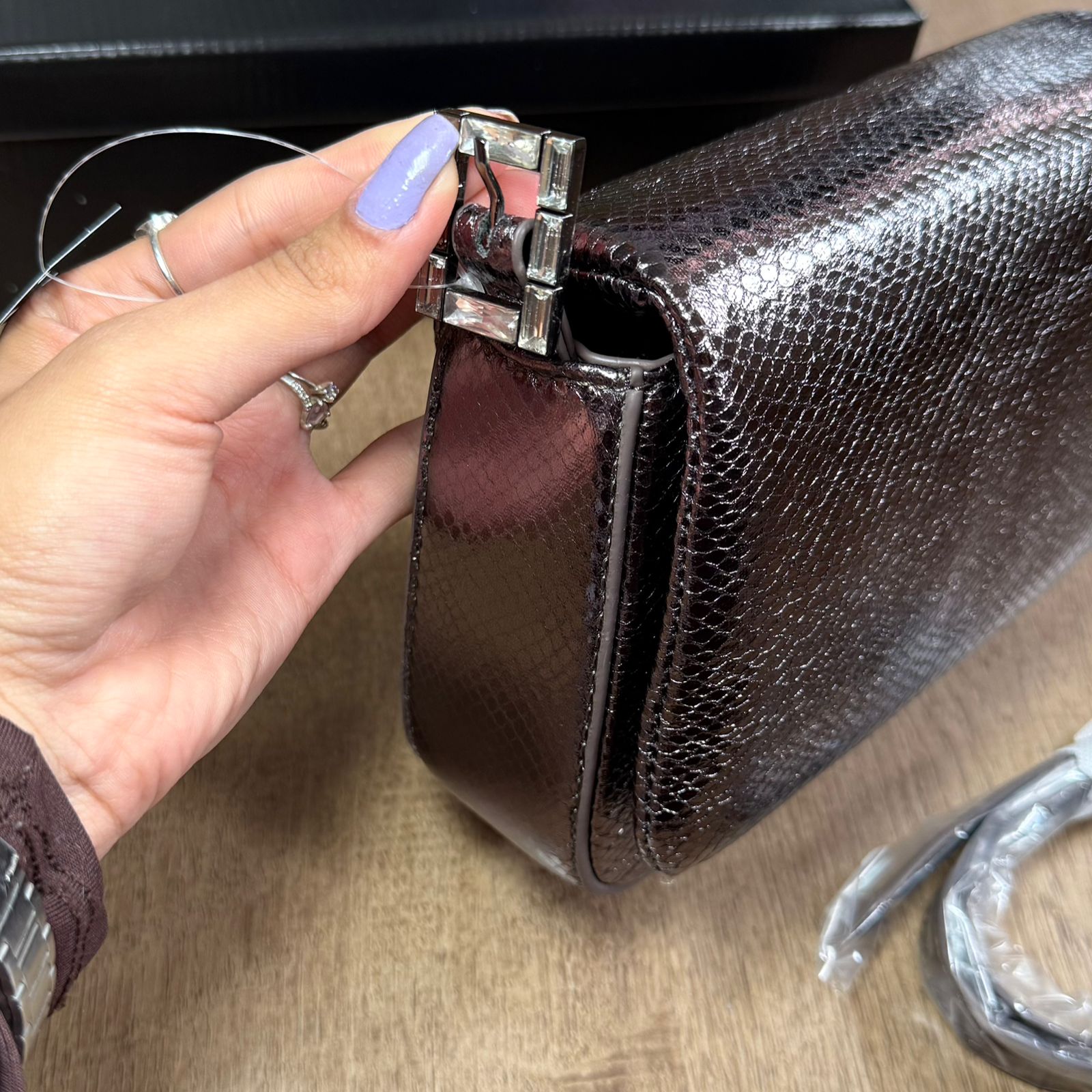 Bolsa Santa Lolla Baguete Média Metalizada 0452.4B6E