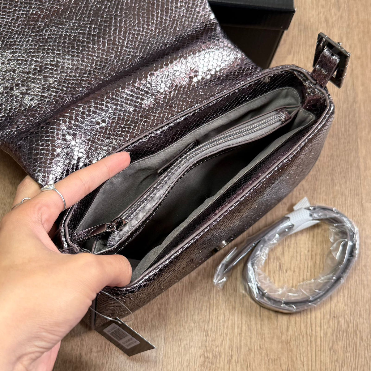 Bolsa Santa Lolla Baguete Média Metalizada 0452.4B6E