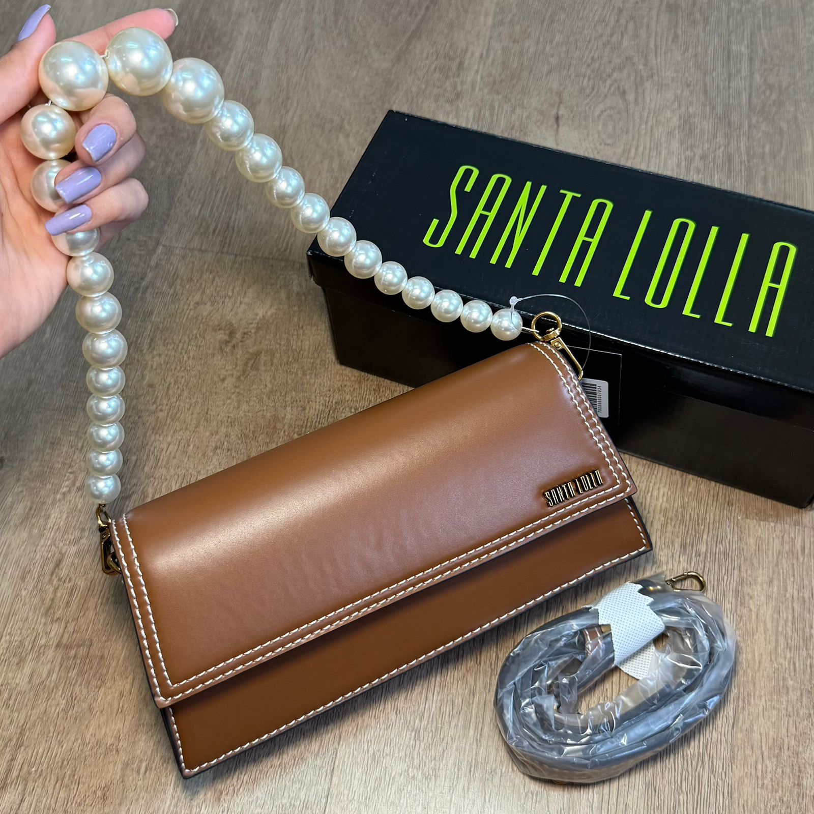 Bolsa Santa Lolla Pérolas 0470.56c5.037b