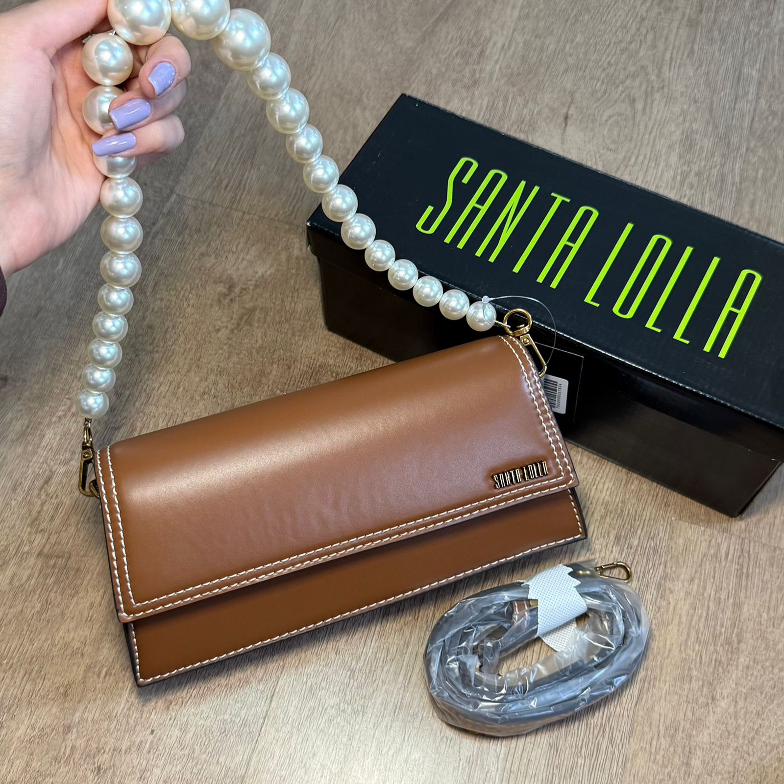 Bolsa Santa Lolla Pérolas 0470.56c5.037b