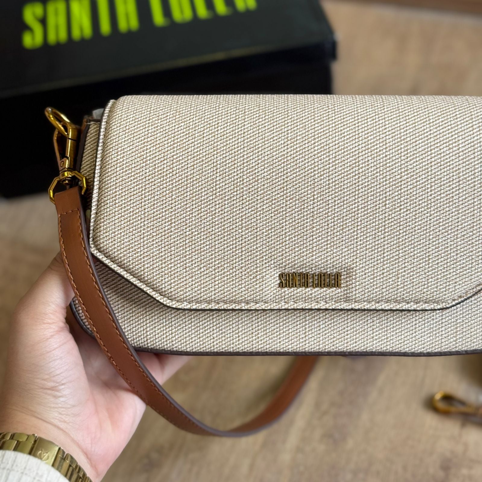 Bolsa Santa Lolla Baguete Alça Dupla Tramado 0452.4563