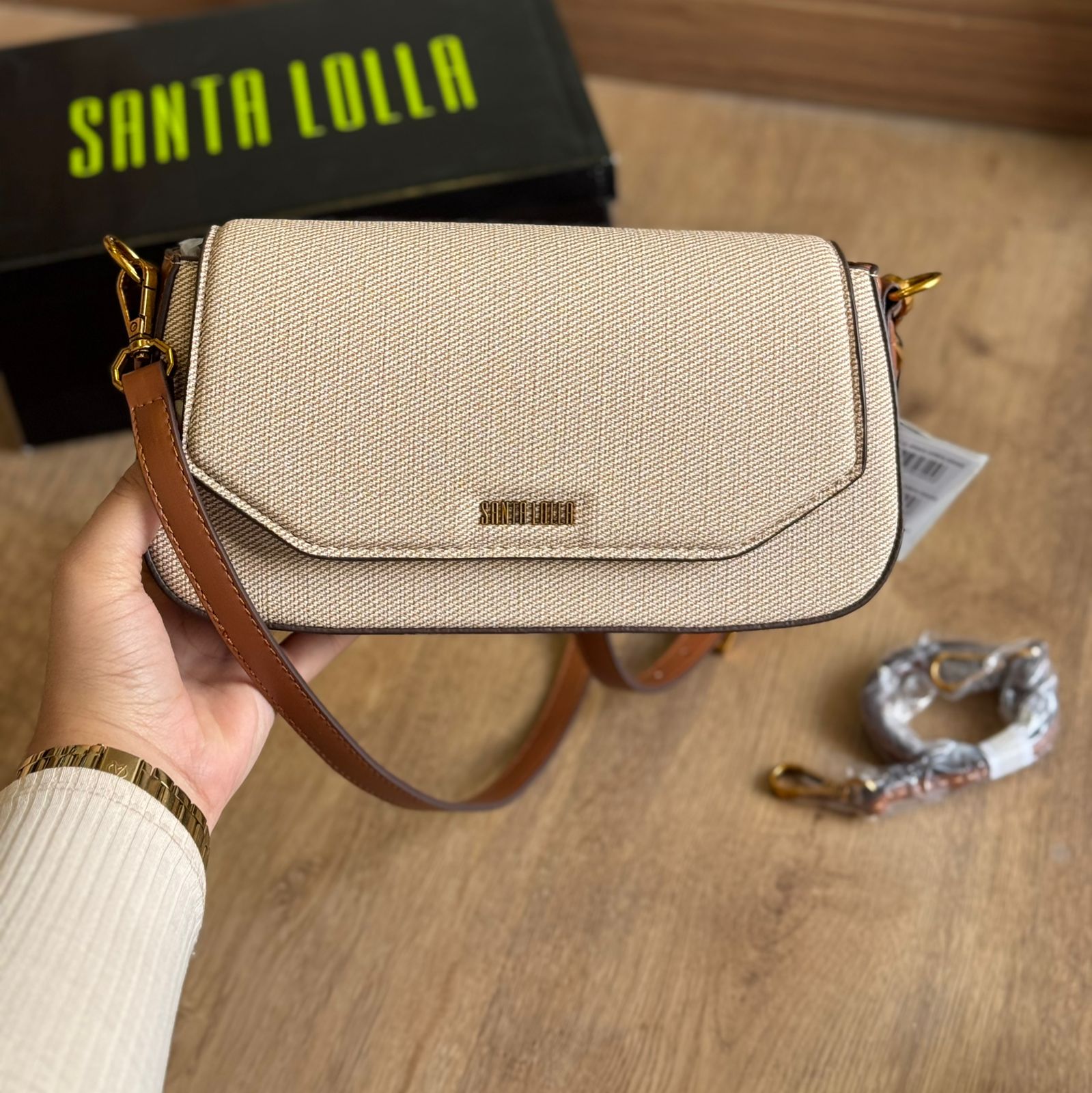 Bolsa Santa Lolla Baguete Alça Dupla Tramado 0452.4563