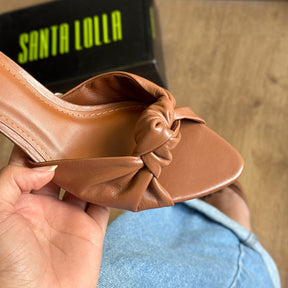 Mule Santa Lolla Couro Torino Salto Baixo Fino 0828.4A38.033B