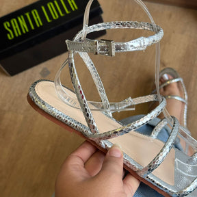 Sandália Santa Lolla Rasteira Tiras Finas 086C.4C78.0A14