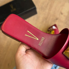 Sandália Vizzano Rasteira Detalhe Dourado 6553.100