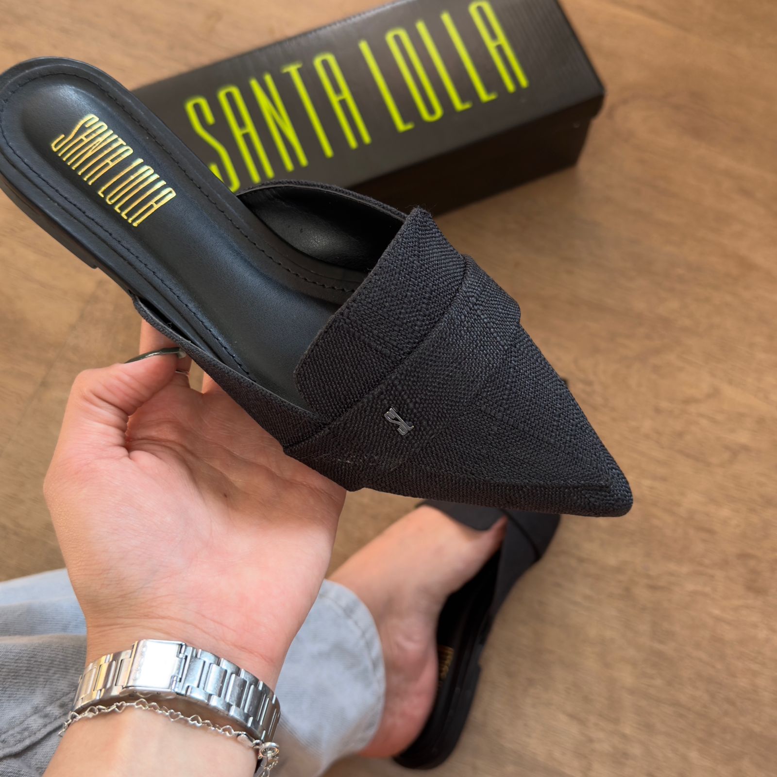 Mule Santa Lolla Linho Copacabana Bico Fino 00DA.154E.02F0