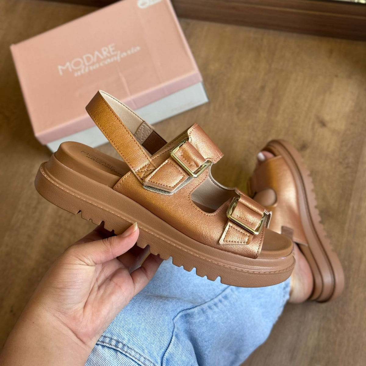 Sandália Modare Espelho Dourado 7200.102