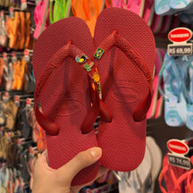 Havaianas Top + Pins Brasil, Tucano, Coqueiro, Aguá de Coco e Sol