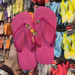 Havaianas Top + Pins Brasil, Tucano, Coqueiro, Aguá de Coco e Sol