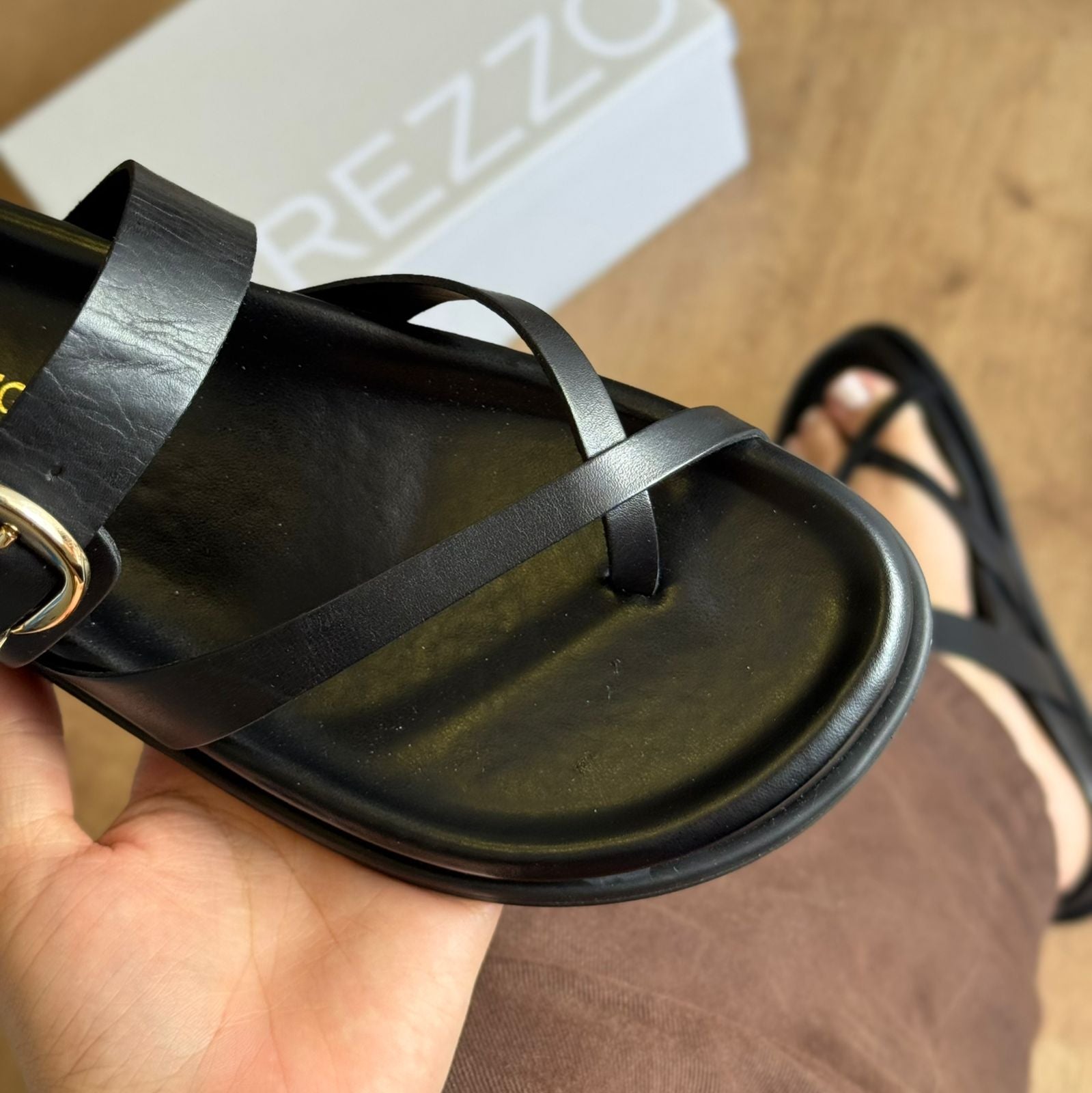 Sandália Arezzo Papete Tiras Finas Cruzadas A13555009