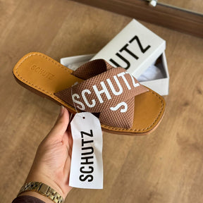 Sandália Schutz  Rasteira de X  Logo S208890004