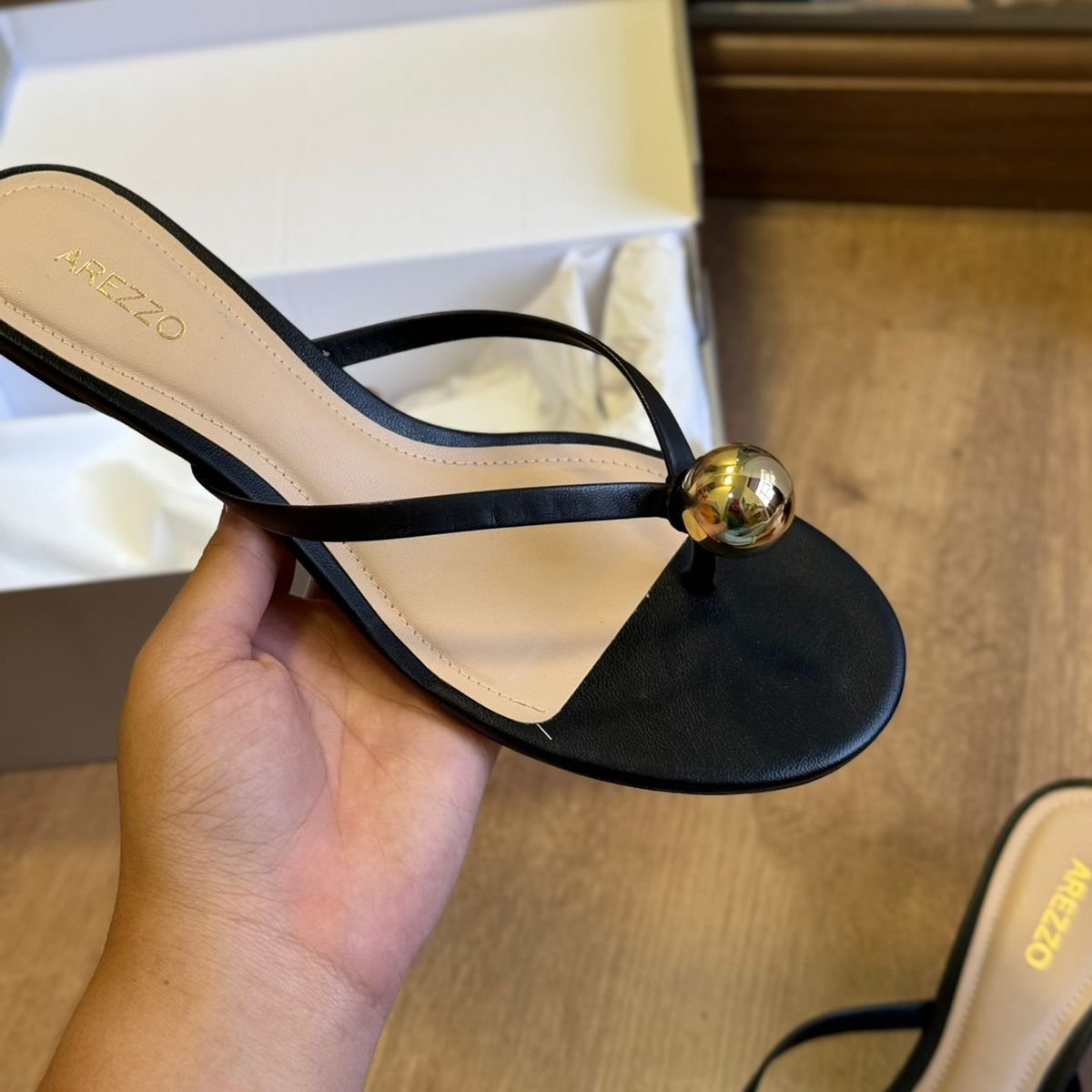 Sandália Salto Arezzo Detalhe Geométrico A135520002