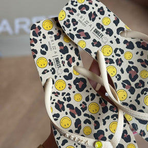 Chinelo de Dedo Arezzo Square Print Smiley Z190270200