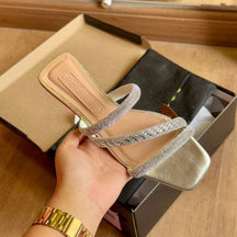 Rasteira Santa Lolla Shiny Metalizado Soft 0775.4CBD.0339