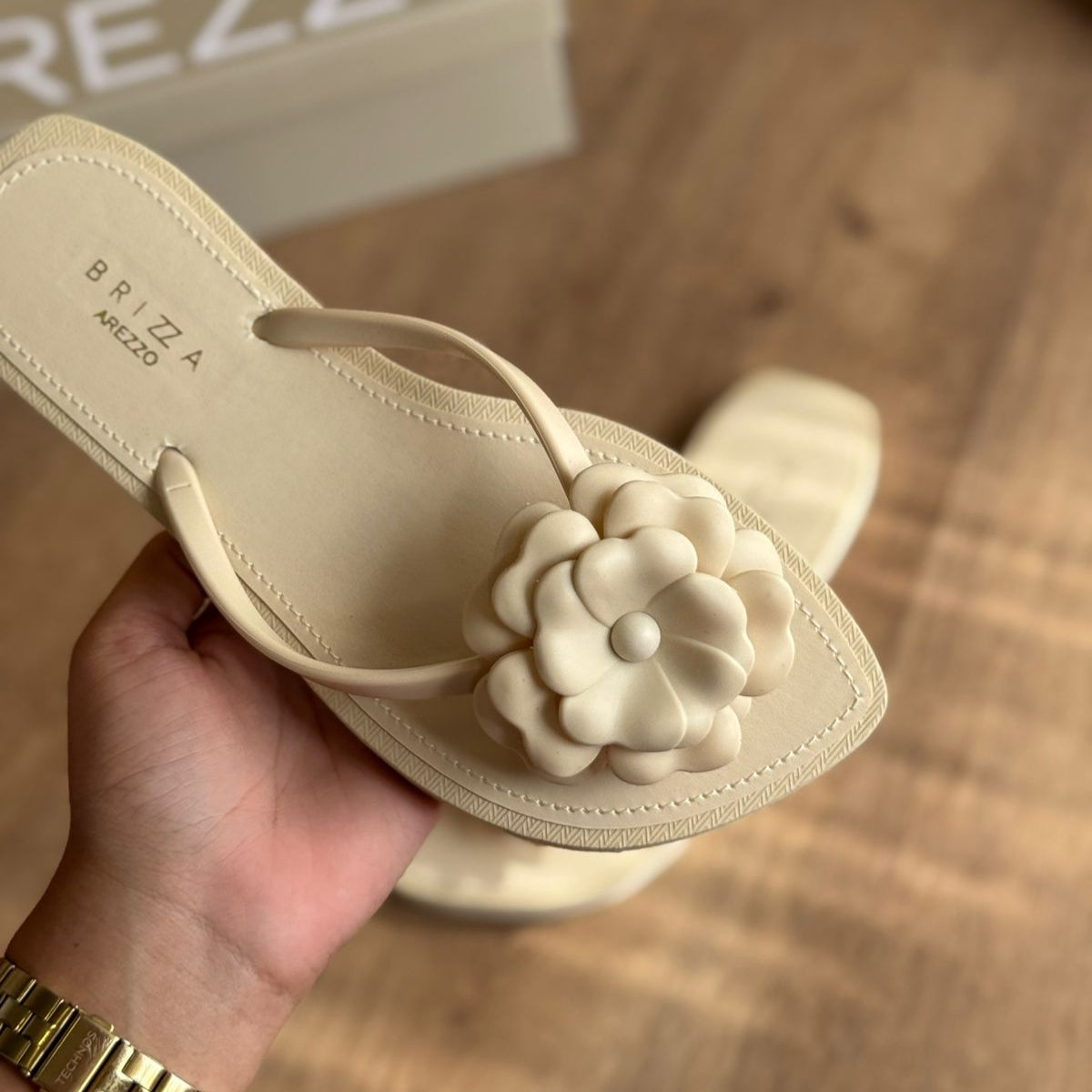 Chinelo de Dedo Arezzo Flor Flash Brizza Z190620023