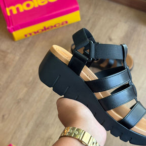 Sandália Moleca FlatForm Tiras Grossas 5536.103