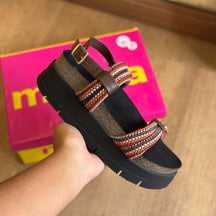 Sandália Moleca Tiras Grossas Flatform 5513.107