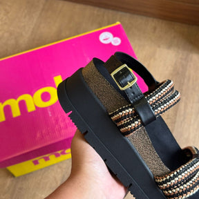 Sandália Moleca Tiras Grossas Flatform 5513.107