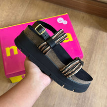 Sandália Moleca Tiras Grossas Flatform 5513.107