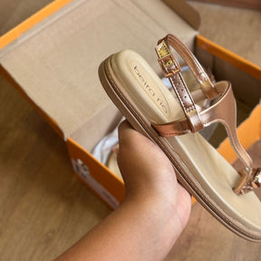 Sandália Beira Rio Detalhe Dourado 8513.113.14710