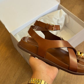 Sandália Arezzo Papete Animal Print A135550010