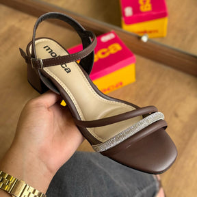 Sandália Moleca Salto Bloco Tiras Grossas 5496.113