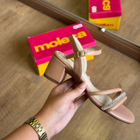 Sandália Moleca Salto Bloco Tiras Grossas 5496.113