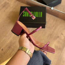 Sandália Santa Lolla Couro Confort Salto Bloco 045E.4F3C.033B