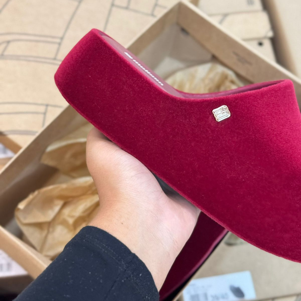 Sandália Melissa Free Platform Slide Velvet 37846