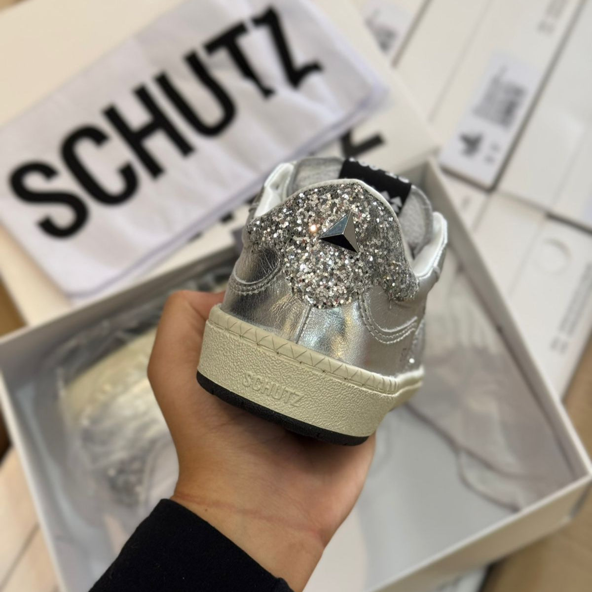 Tênis Schutz ST 001 Couro Glitter S218530001
