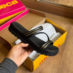 Sandália Moleca Tiras Dourado 5539.105