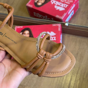 Sandália Dakota Rasteira Tiras em Brilho Y9441