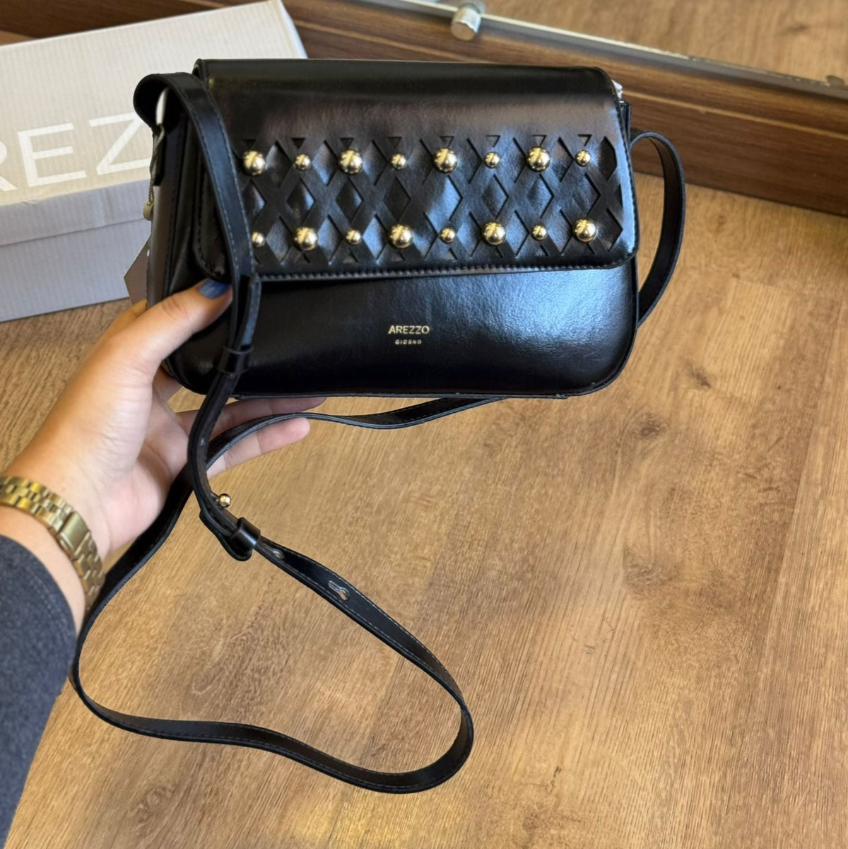 Bolsa Arezzo Tramado de Ouro A500210974