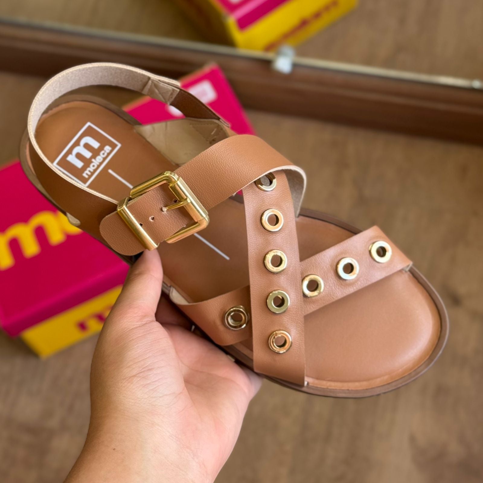 Sandália Rasteira Moleca Tira Argola 5555.203