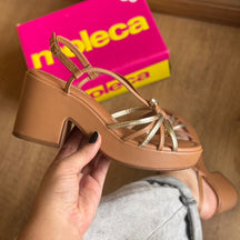 Sandália Salto Moleca Tiras Amarradas 5549.110