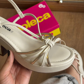 Sandália Salto Moleca Tiras Amarradas 5549.110