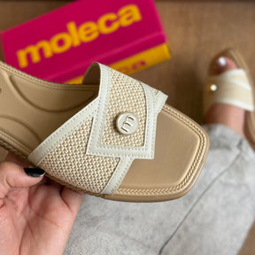 Sandália Rasteira Moleca Botão 5494.222