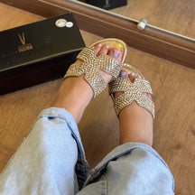 Sandália Rasteira Vizzano Cravejada 6371.1105