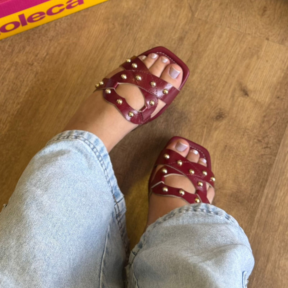 Sandália Rasteira Moleca Coração 5462.145