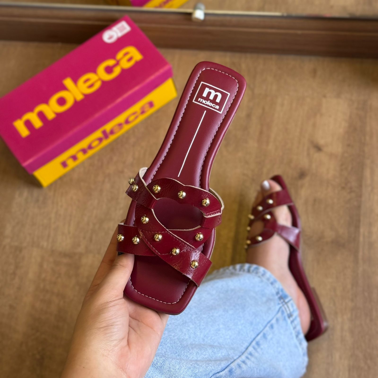 Sandália Rasteira Moleca Coração 5462.145