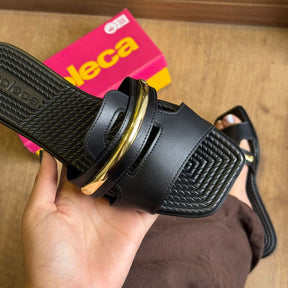 Sandália Rasteira Moleca Tira de Ouro 5558.105