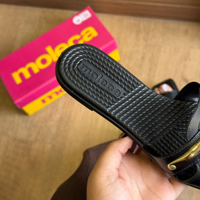 Sandália Rasteira Moleca Tira de Ouro 5558.105