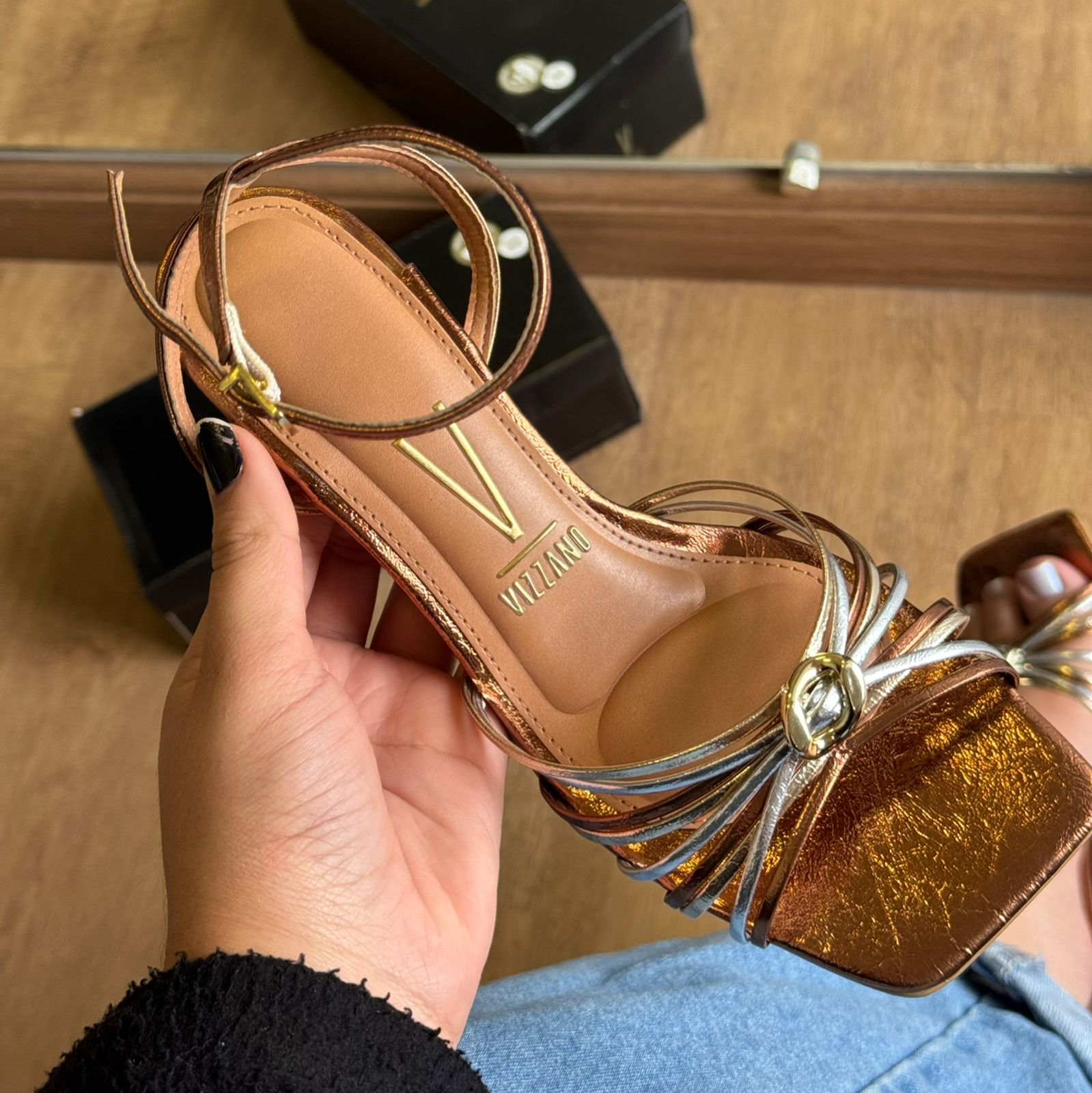 Sandália Salto Vizzano Tiras Finas 6562.202