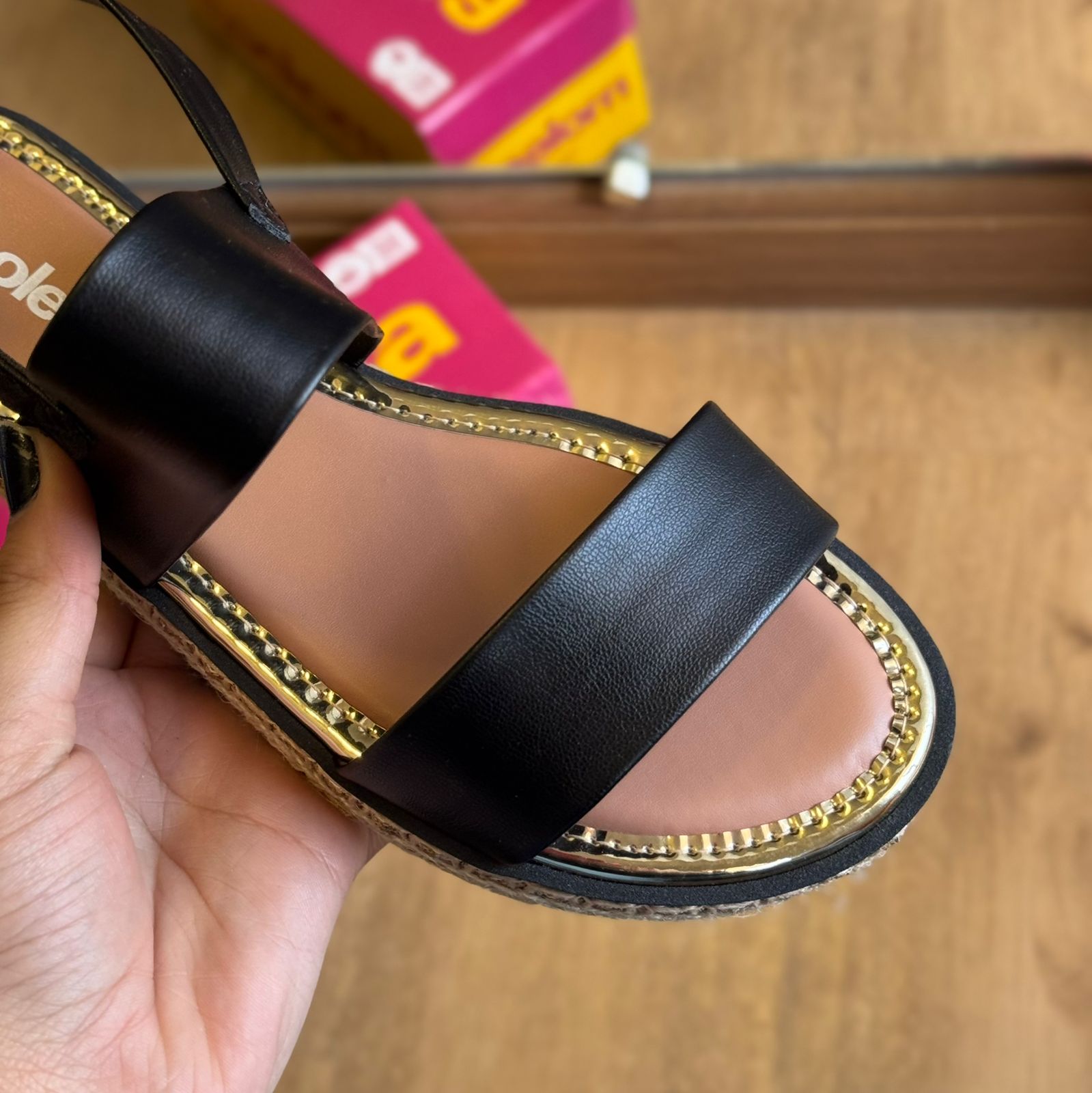 Sandália Moleca Borda de Ouro 5413.1333