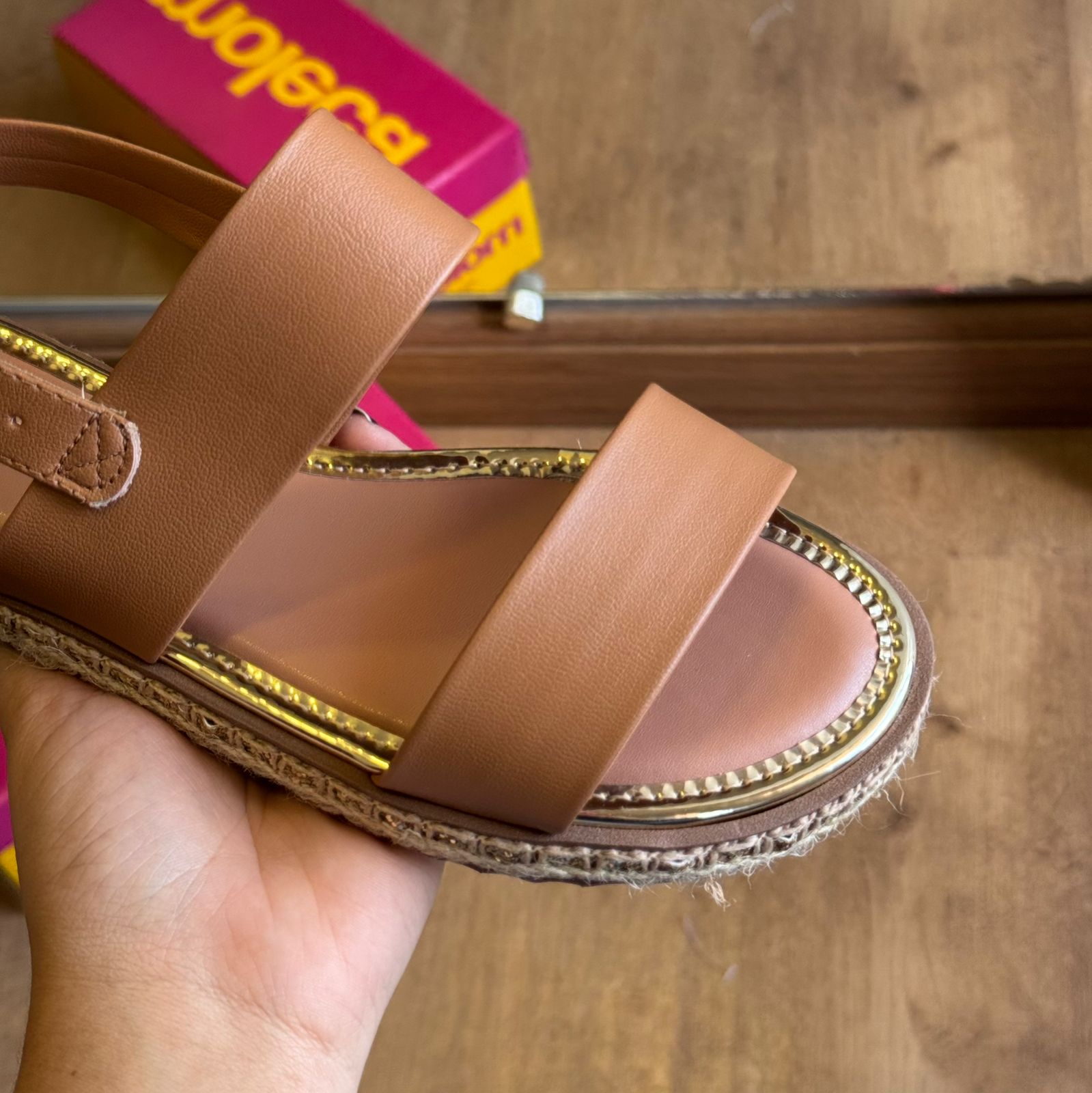 Sandália Moleca Borda de Ouro 5413.1333