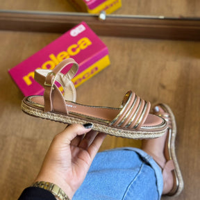 Sandália Moleca Detalhe Palha 5413.1334