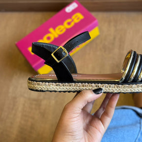 Sandália Moleca Detalhe Palha 5413.1334