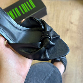 Mule Santa Lolla Couro Torino Salto Baixo Fino 0828.4A38.033B