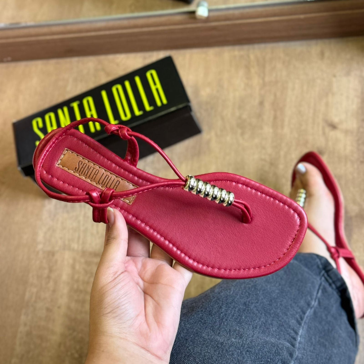 Rasteira Santa Lolla Napa Soft Bico Quadrado 01F7.57FF.0300