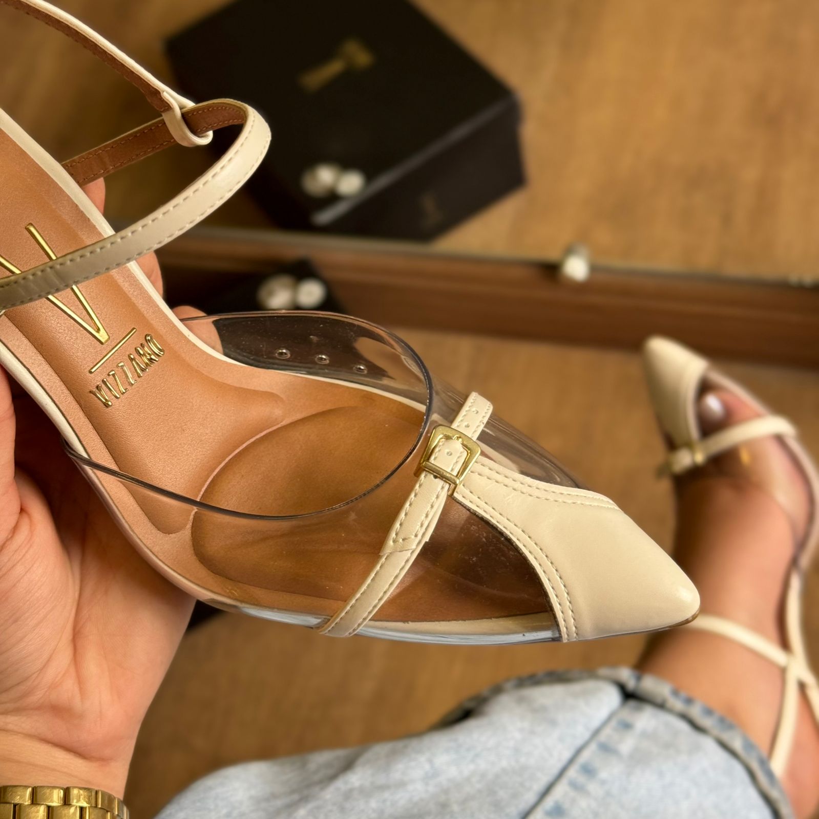 Scarpin Vizzano Detalhe Tela Transparente 1184.1722